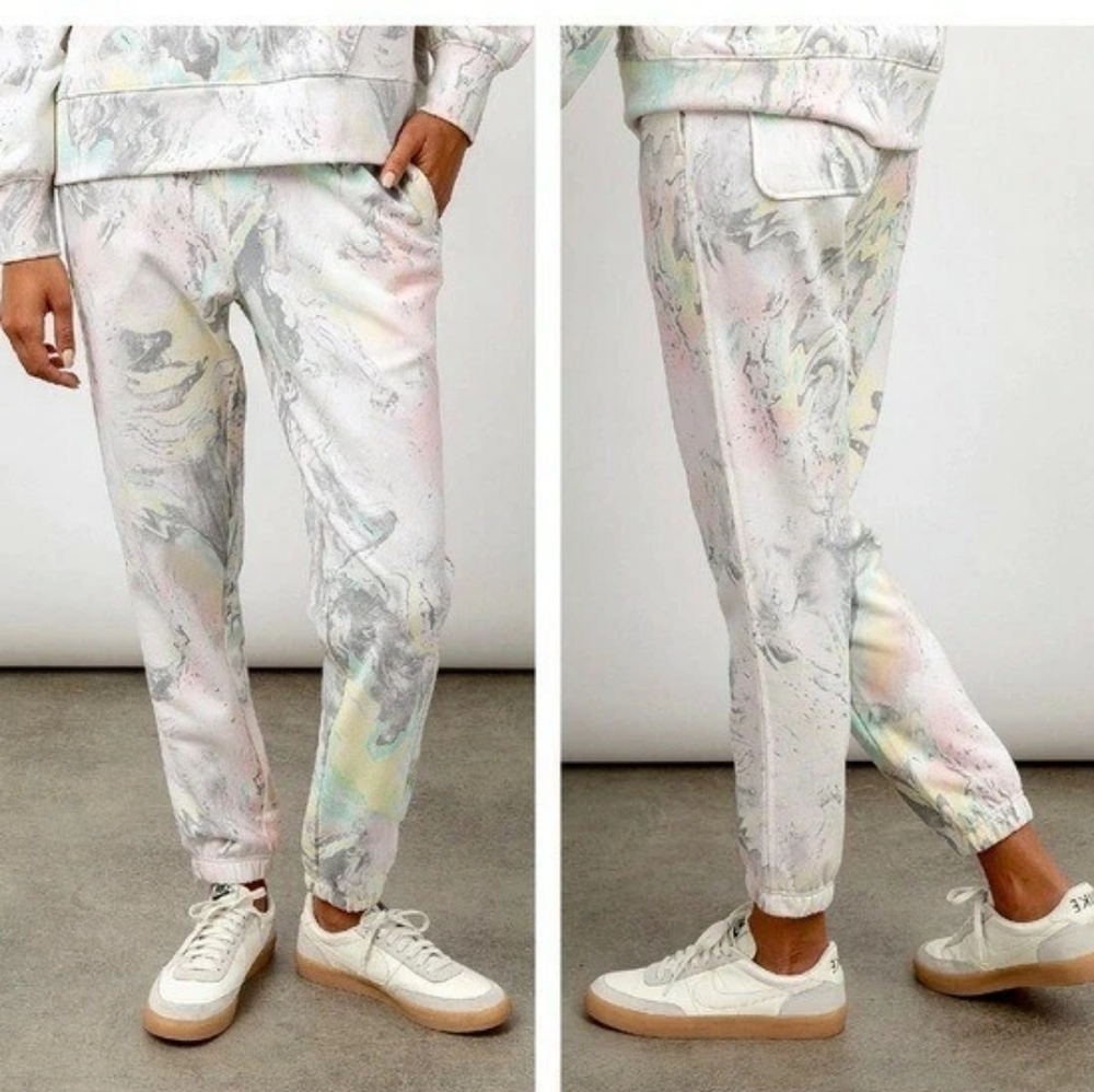 NWT Rails | Simo Sweatpant In Ivory Pastel Marble - Picture 4 of 15